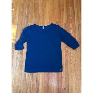 Jilla Womens Navy 3/4 Sleeve Top M Bamboo Viscose & Polyamide